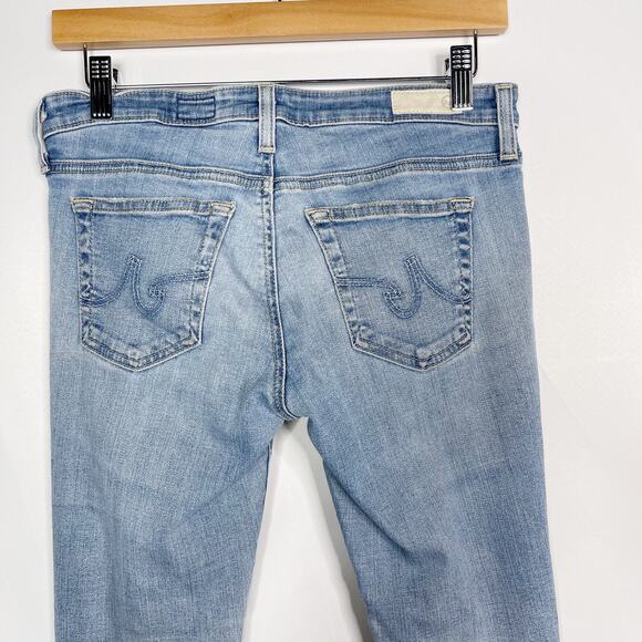 AG Adriano Goldschmied Womens 27 Legging Super Skinny Ankle Jean Ripped Open Hem - Picture 7 of 10